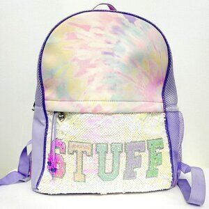 OMG Tie Dye Sequined STUFF Large Backpack